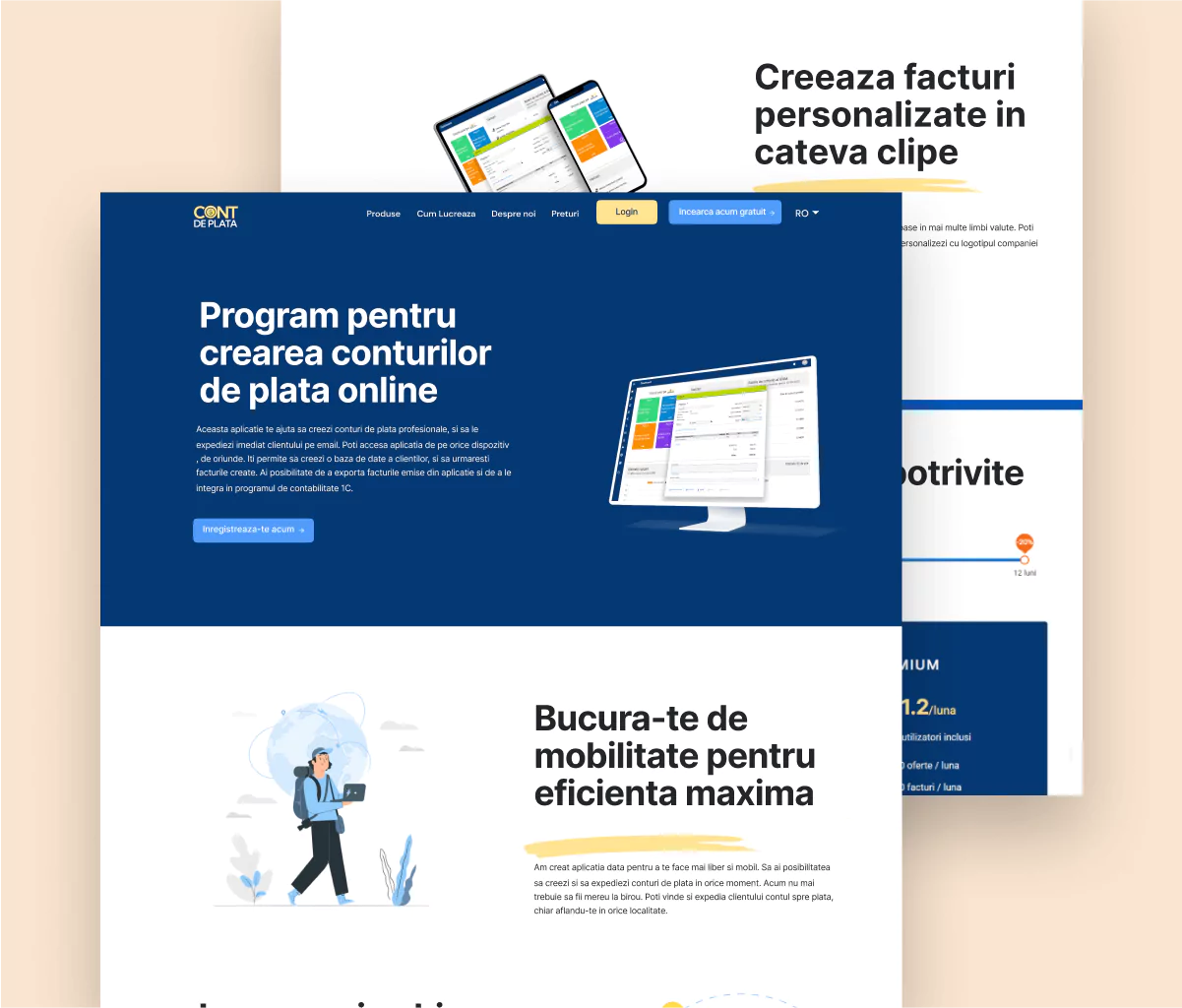 This is an application that helps you create online invoices and send them directly to the client by email.